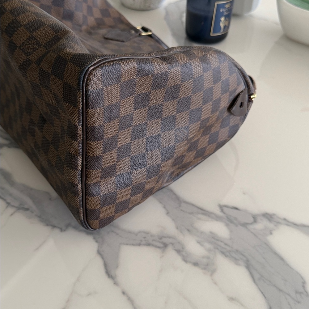 Louis Vuitton Brown Checkered Satchel - Picture 6 of 8